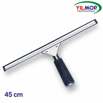 Yılmop YM-423 Metal Cam Çekçek 45 cm, siyah tutacaklı metal cam çekçeği