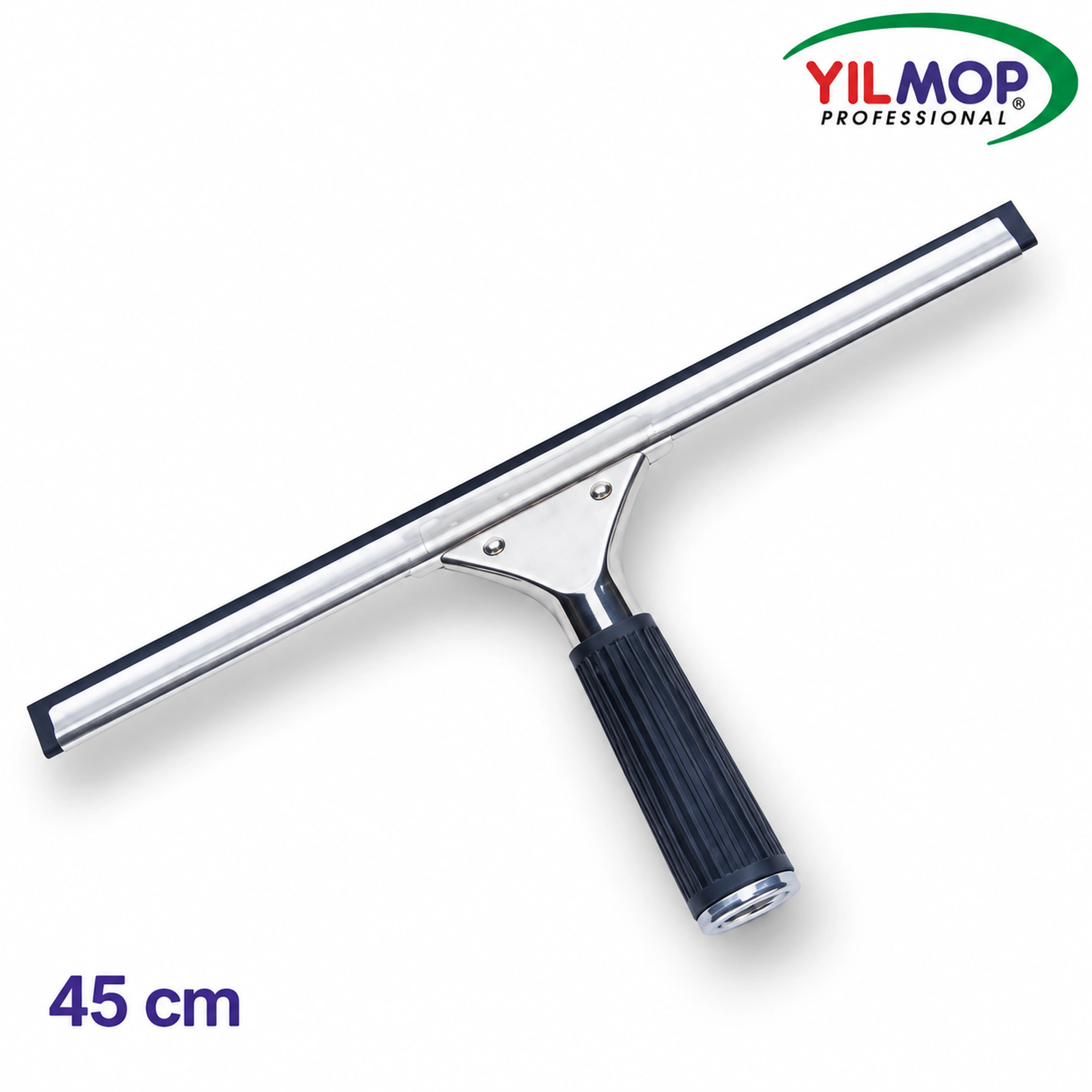 Yılmop YM-423 Metal Cam Çekçek 45 cm, siyah tutacaklı metal cam çekçeği