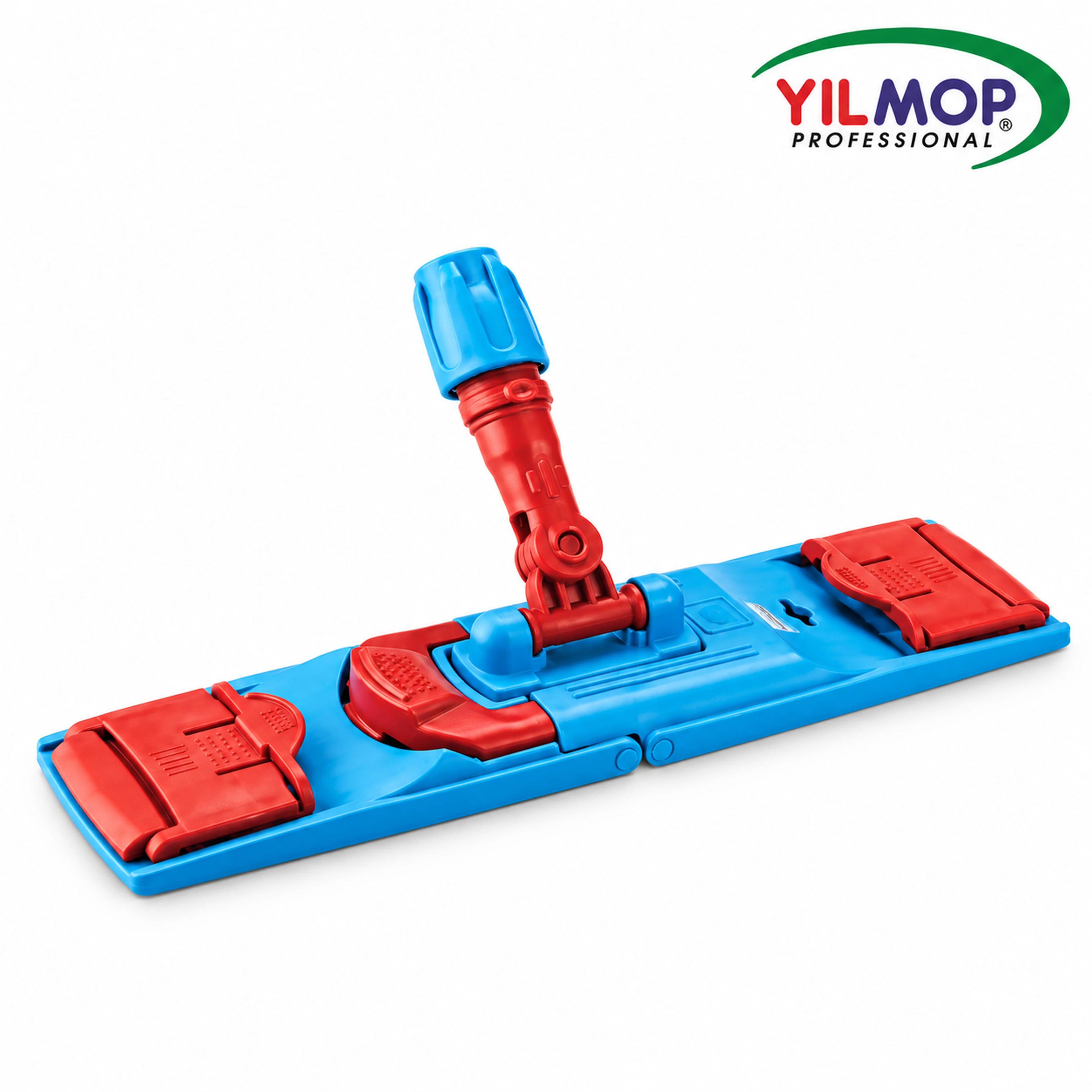 Yılmop YM-180 Nemli Mop Paleti – KULAKLI – EXTRA 40 cm, kırmızı bağlantılı mavi kulaklı palet