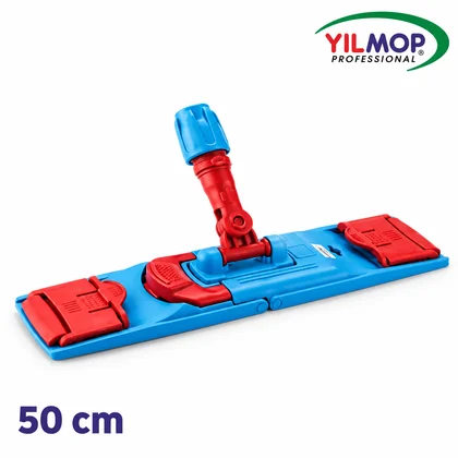 Yılmop YM-181 Nemli Mop Paleti – KULAKLI – EXTRA 50 cm, kırmızı bağlantılı mavi kulaklı palet