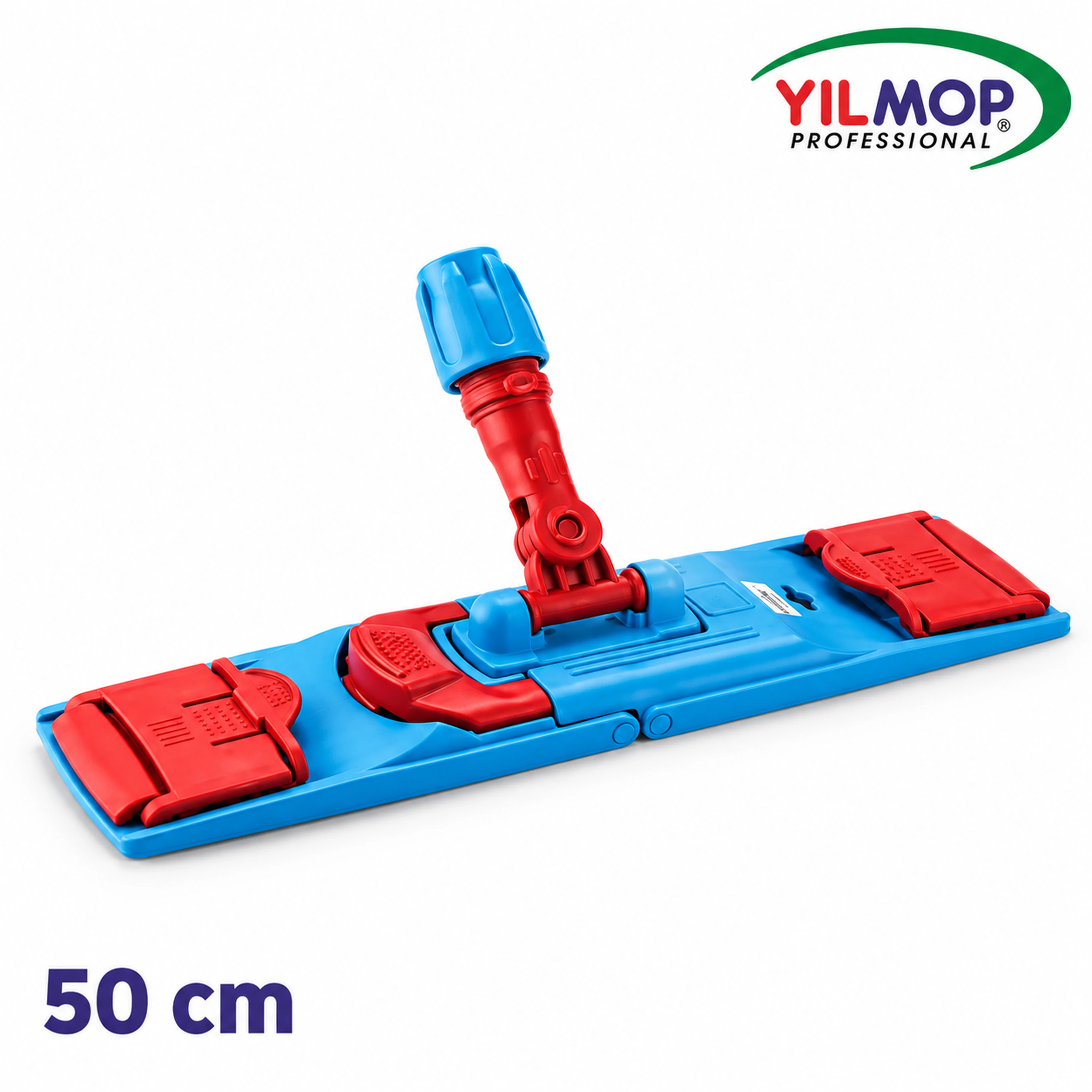Yılmop YM-181 Nemli Mop Paleti – KULAKLI – EXTRA 50 cm, kırmızı bağlantılı mavi kulaklı palet